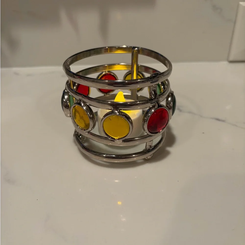 Multi-Colored Decorative Tealight Candle Holder